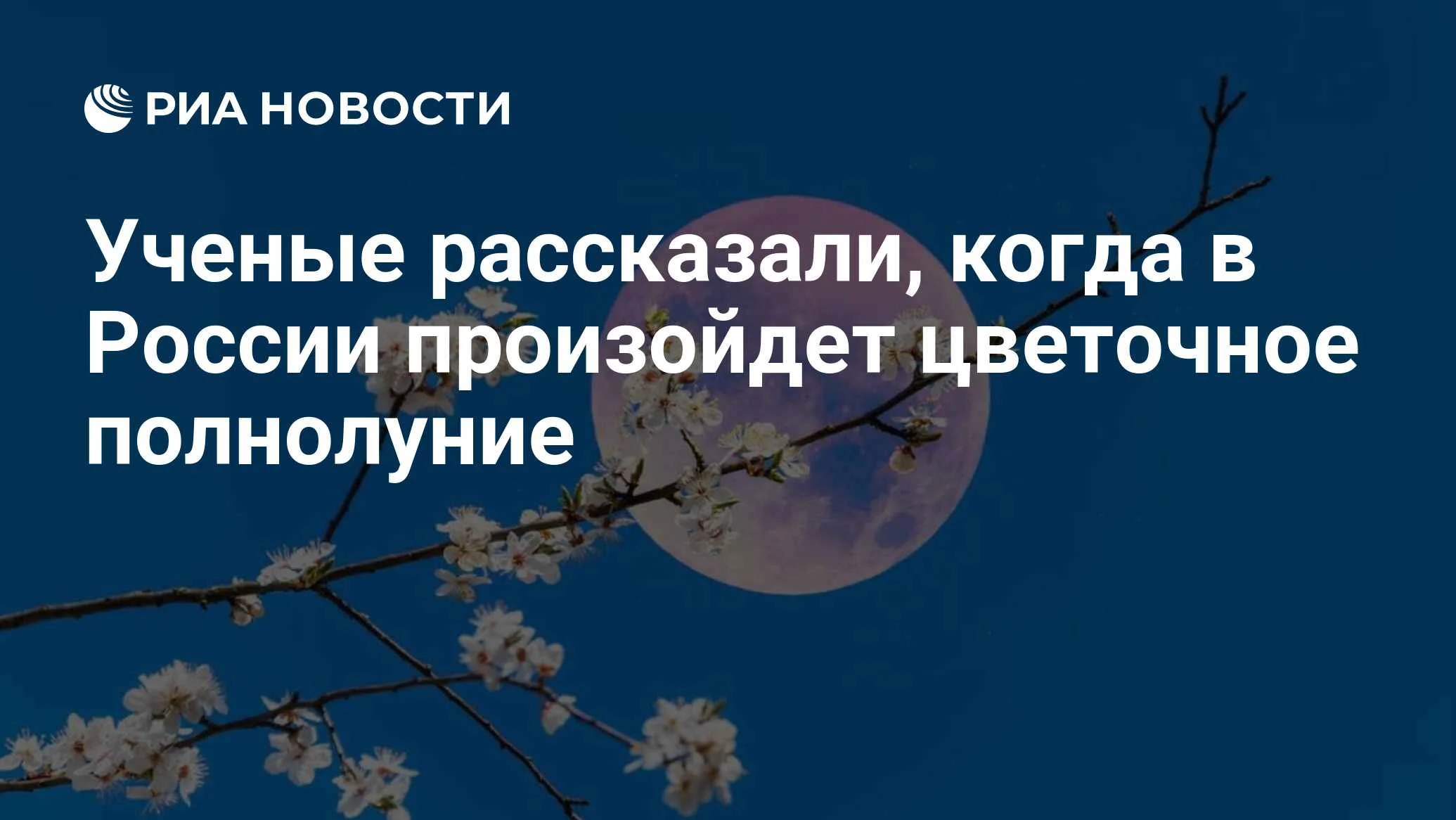 Цветочная Луна: где и как наблюдать майское полнолуние в России