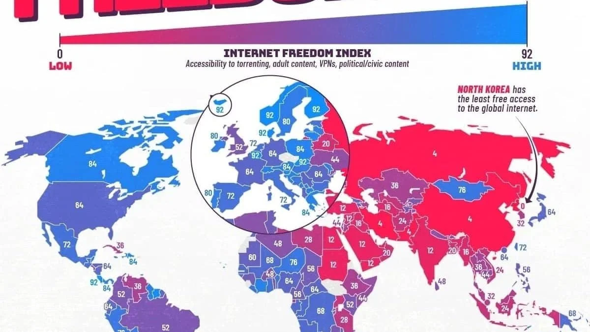 Глобальный рейтинг свободы интернета 2026: от открытых систем до цифровых барьеров
