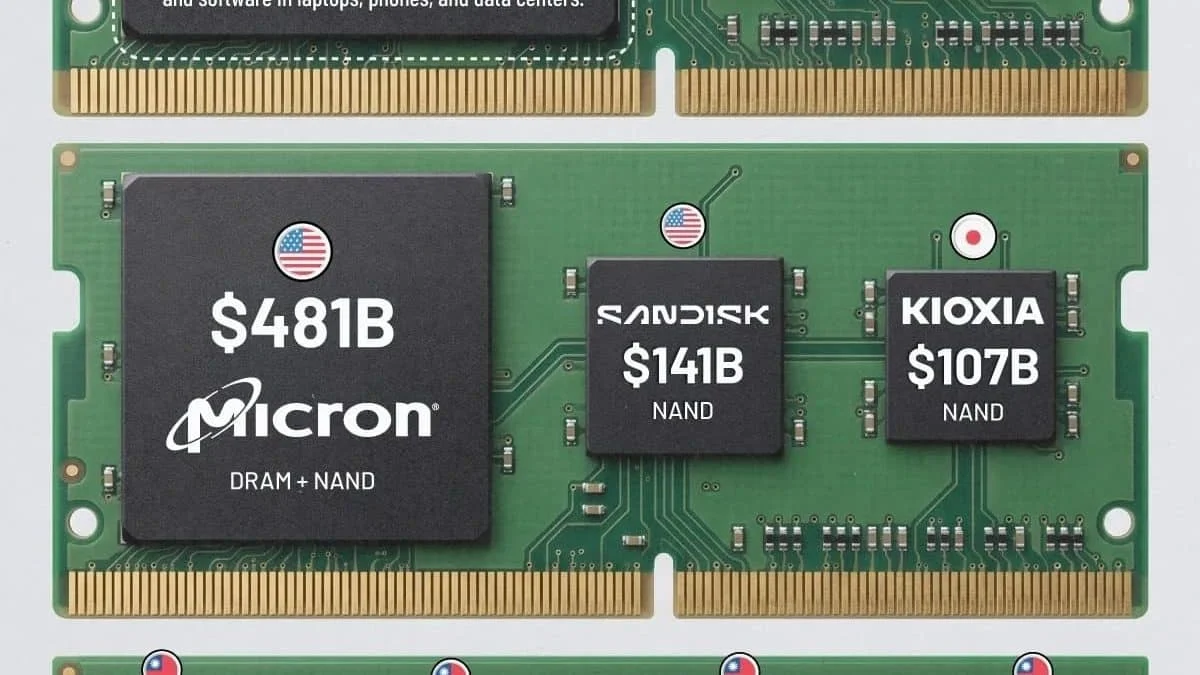 Рейтинг крупнейших производителей памяти: как ИИ меняет полупроводниковый рынок