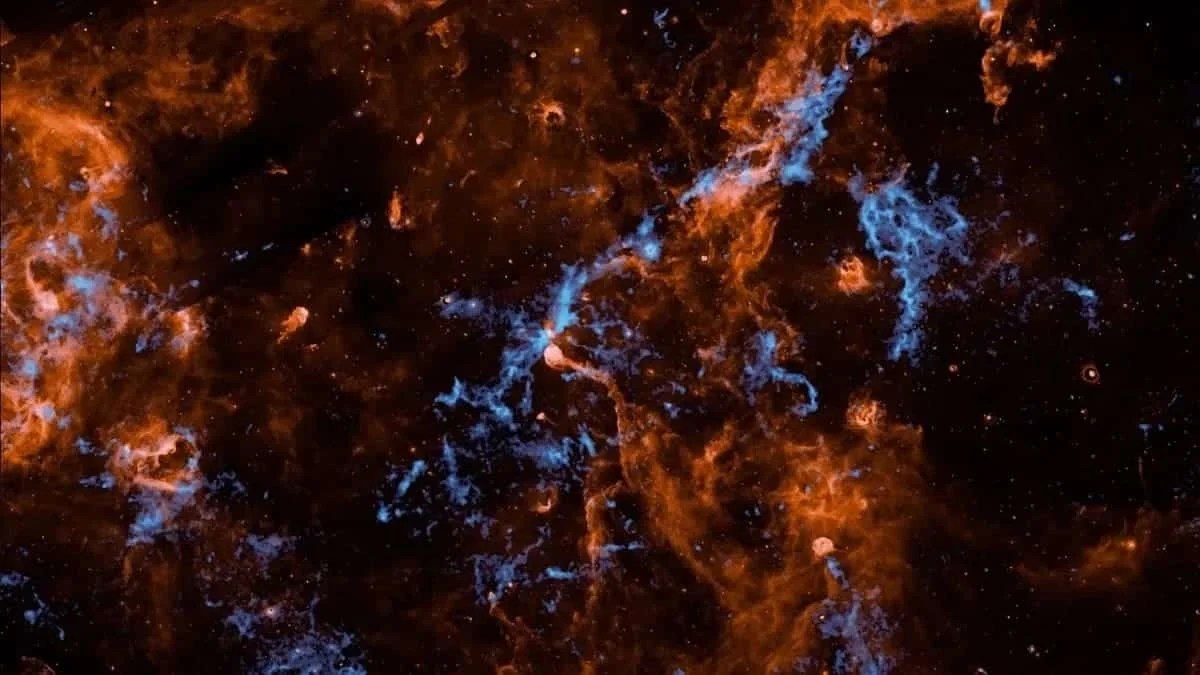 SPHEREx показал гигантские скопления водяного льда в области звездообразования