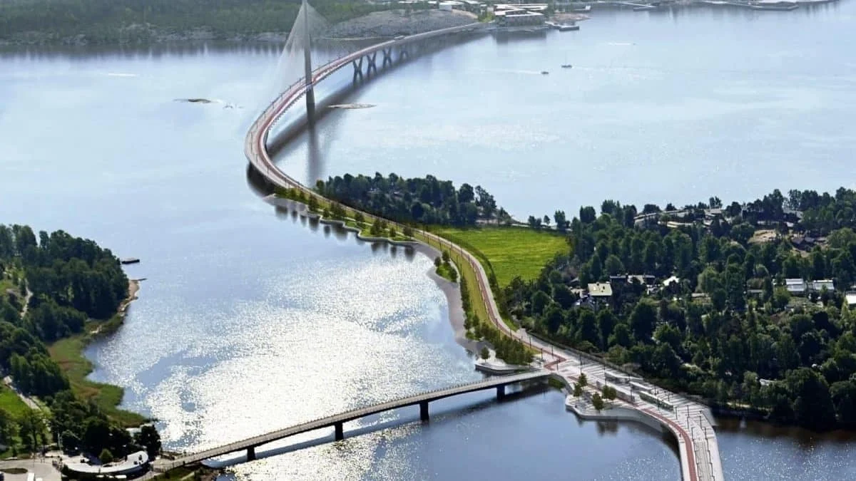 В Финляндии открыли пешеходный мост Круунувуори длиной 1,19 км