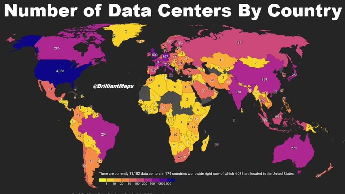 Глобальная карта дата-центров: лидеры и тренды цифровой инфраструктуры