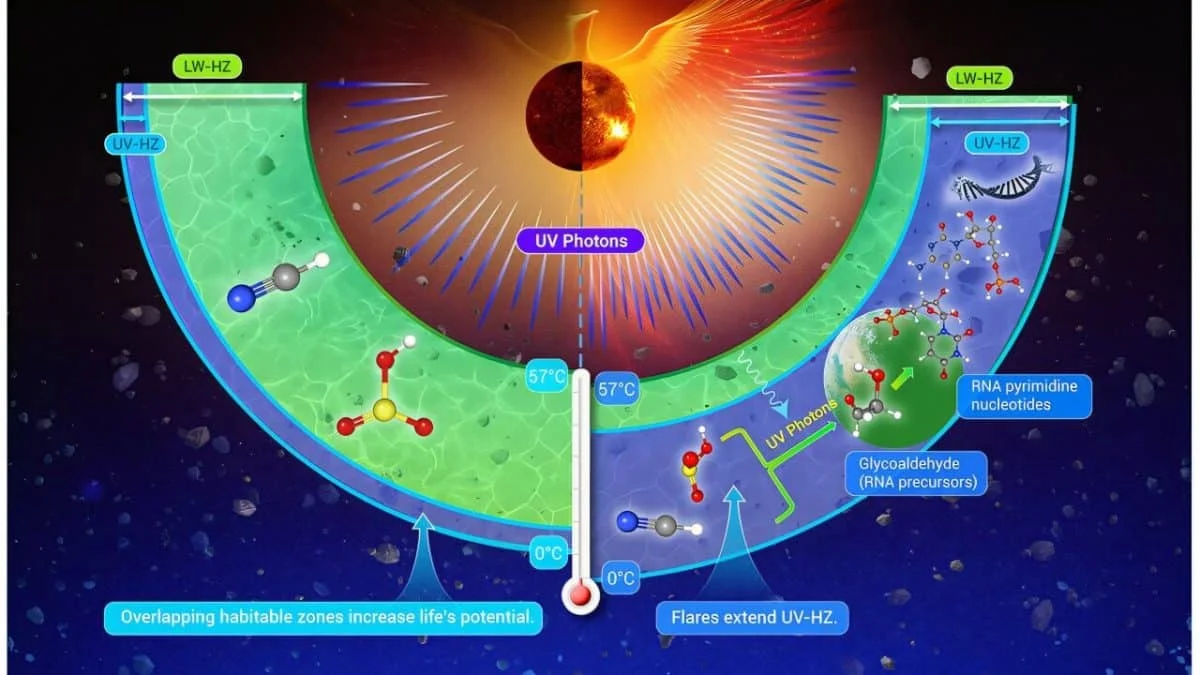 Вспышки красных карликов могут расширять зону обитаемости, а не уничтожать жизнь